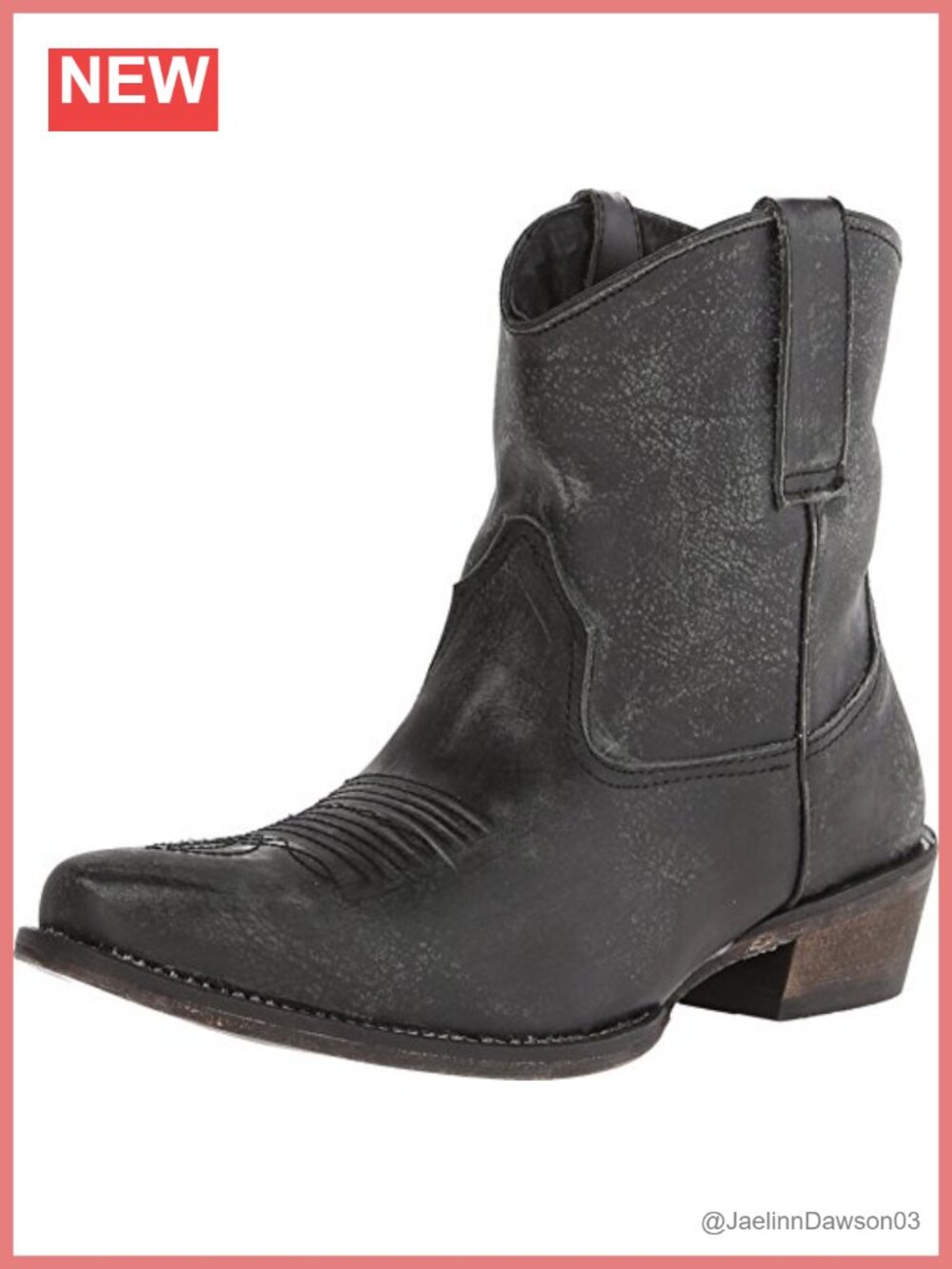 ROPER Women's Distressed Leather Snip Toe Ankle Boots Casual Low Heel